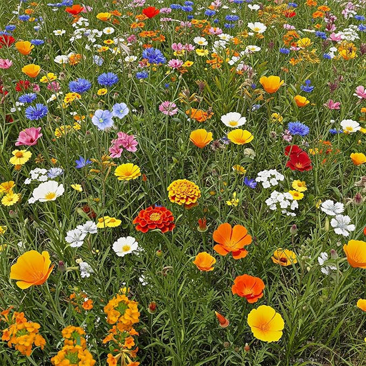 Ferry-Morse Wildflower Seeds - Dwarf Rainbow Colors, Drought Tolerant, GMO Free - 1 lb