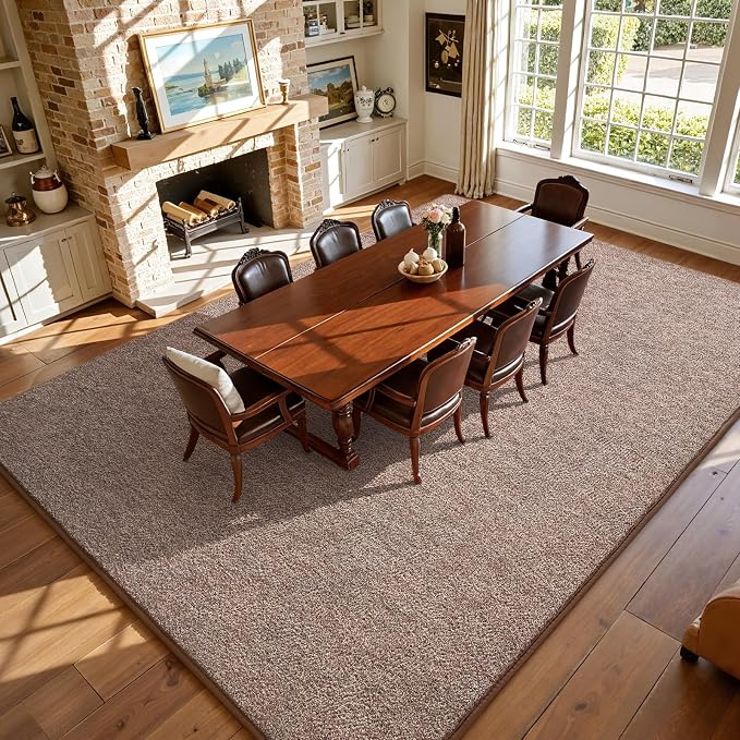 Keeko 4x6 Area Rugs for Living Room,Soft Washable Memory Foam Bedroom Rug | Indoor Throw Rug Low Pile Minimalist Non Slip Carpet for Kids Nursery Classroom Dorm Room Home Decor Brown and White