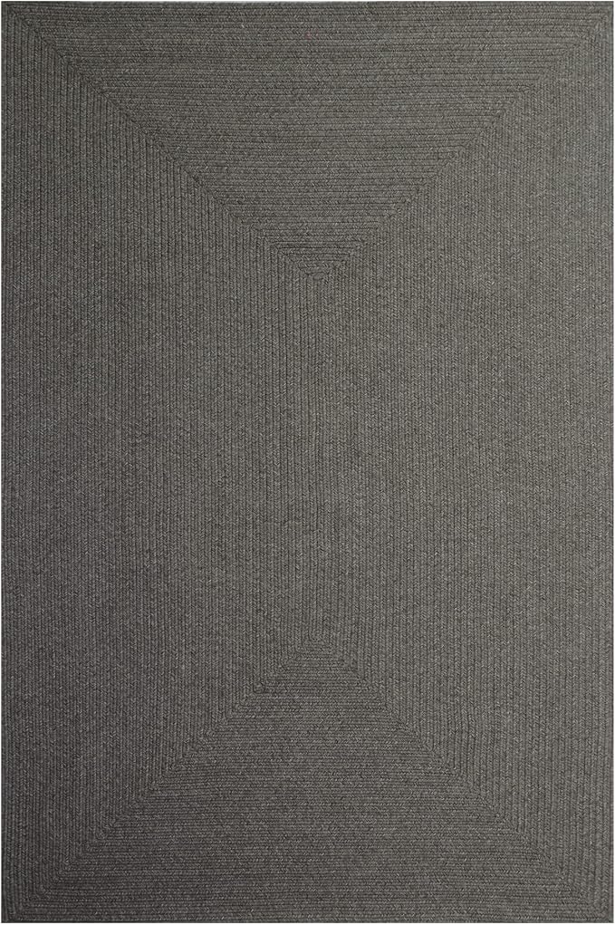 Superior Indoor/ Outdoor Large Area Rug, Reversible Braided Home Floor Decor for Living Room, Kitchen, Entryway, Patio, Front Porch, Deck, Modern, Boho, Farmhouse Style, 4' x 6', Canvas