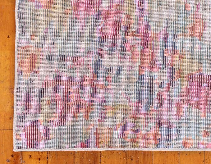 Unique Loom Chromatic Collection Area Rug - Joyous (10' x 14' Rectangle Multi/Blue)