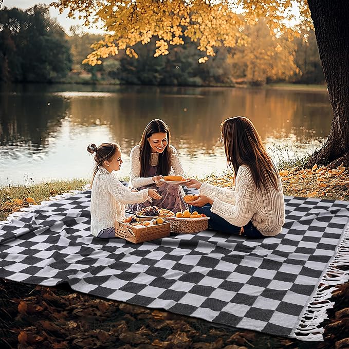 Extra Large Turkish Beach Towel Picnic Mat Throw Blanket Oversized Sandproof Boho Woven Summer Essential Yoga Accessories Park Patio Lawn Garden Grass Ground Play Music Festival Concert Must Have