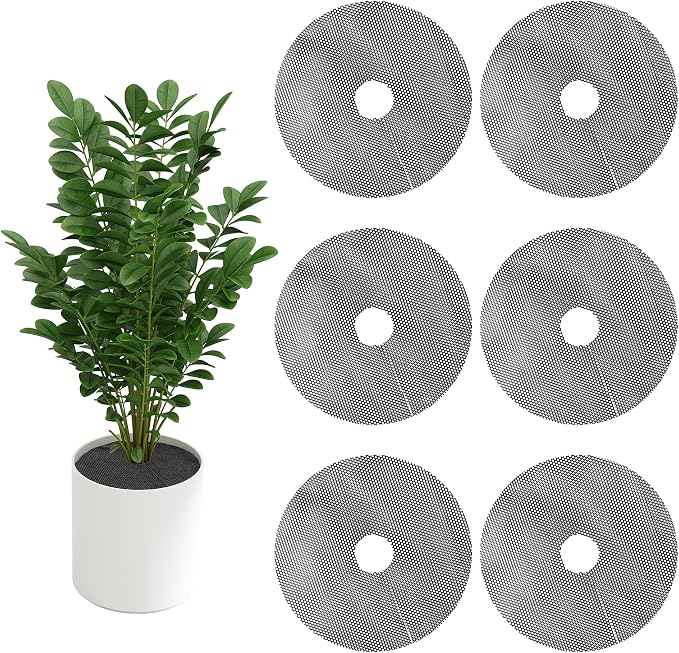 frtzal Plant Pot Grids - 11.8 Inch Cuttable Soil Cover Protector, Plant Covers from Animals Digging Stopper, Indoor Outdoor Plant Pot Cover (15.7In-6Pcs) (15.7IN-6PCS)