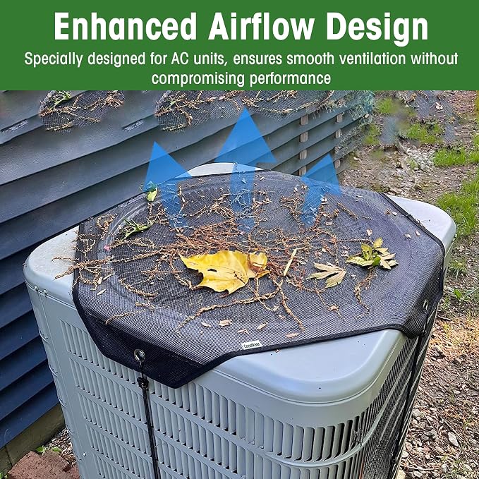 Air Conditioner Covers for Outside units, 32 x 32 Central Air conditioner Covers for Outside，Fits Most Central AC Units, Top Protection Defender Design（Mesh，32 x 32 ）