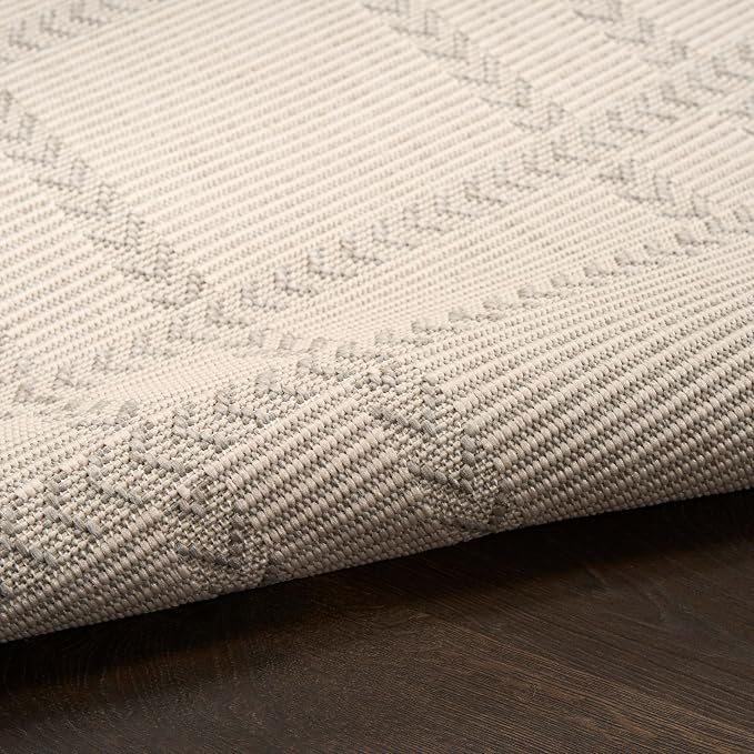 Nourison Home Horizon Indoor/Outdoor Grey 6' x 9' Area Rug - Easy Clean, Non Shedding, Bed Room, Living Room, Dining Room, Kitchen (6' x 9')