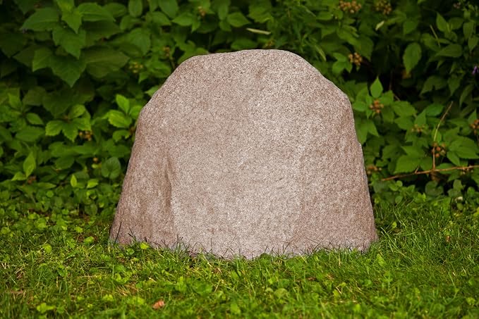 EMSCO Landscape Rock Cover – Sandstone – Medium – Decorative Artificial Rock for Concealing Utility Fixtures, Pipes, Valves & Landscape Equipment | Sandstone, Medium Size, Decorative Landscape Rock Cover, Covers Well Pumps, Sprinkler Valves & Yard Util...