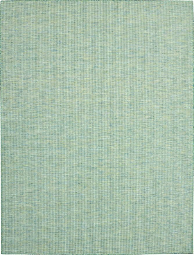 Nourison Home Positano Blue Green 9' x 12' Area Rug - Easy Clean, Non Shedding, Bed Room, Living Room, Dining Room, Kitchen (9' x 12')