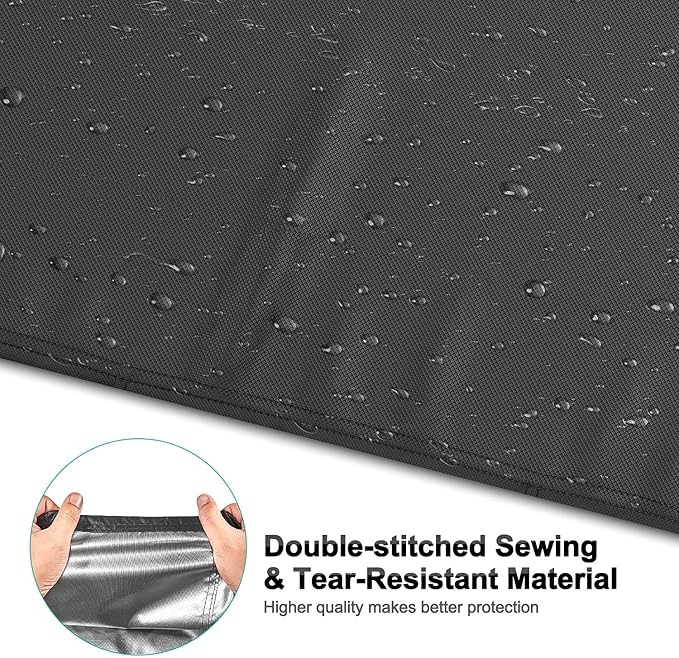 Central Large Air Conditioner Cover for Outside Units, Waterproof & Windproof Outdoor AC Units Cover Black (26"x26"x32" Inch)