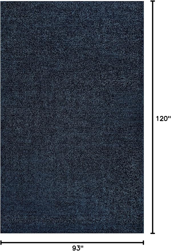 JONATHAN Y Haze Solid Low-Pile Navy Indoor Area Rug 8x10, Coastal,Bohemian,Minimalist,Classic, Easy-Cleaning for Living Room,Bedroom,Kitchen,Pet Friendly,Non-Shedding (SEU100C-8)