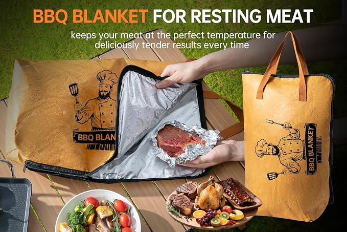 36PCS Grilling Accessories, Griddle Accessories Kit with BBQ Blanket, Flat Top Grill Tools for Blackstone & Camp Chef, Grill Spatula Set with Enlarged Spatulas, Basting Cover, Scraper