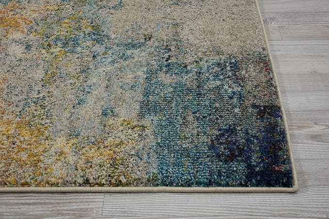 Nourison Home Celestial Sealife 2'2" x 7'6" Area Rug - Easy Clean, Non Shedding, Bed Room, Living Room, Dining Room, Kitchen (8' Runner)