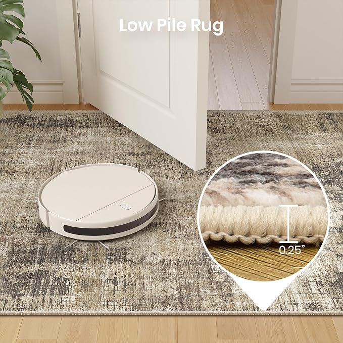 Valenrug 3x5 Rug Non Slip, Abstract Washable Entryway Rug for Bedroom Taupe | Soft & Lighweight, Folable, Stain Resistant Low Pile Thin Indoor Distressed Carpet Rugs for Living Room,Laundry Room,Kitchen