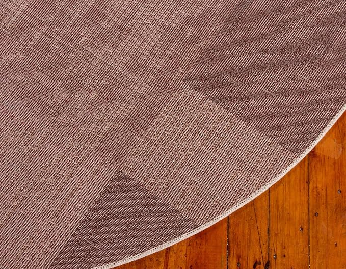 Unique Loom Autumn Collection Area Rug - Providence (3' 3" Round, Light Brown/ Beige)