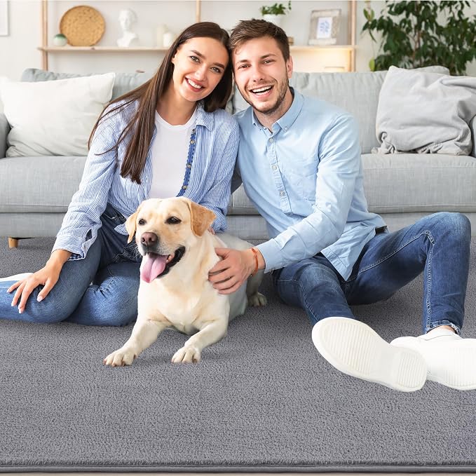 AROGAN 2x6 Runner Rug for Hallway, Long Runner Rugs Non Slip, Grey | Soft Washable Memory Foam Carpet for Bedroom, Non Slip Backing Runners Rug for Hallways, Kitchen, Bathroom, Entryway Home