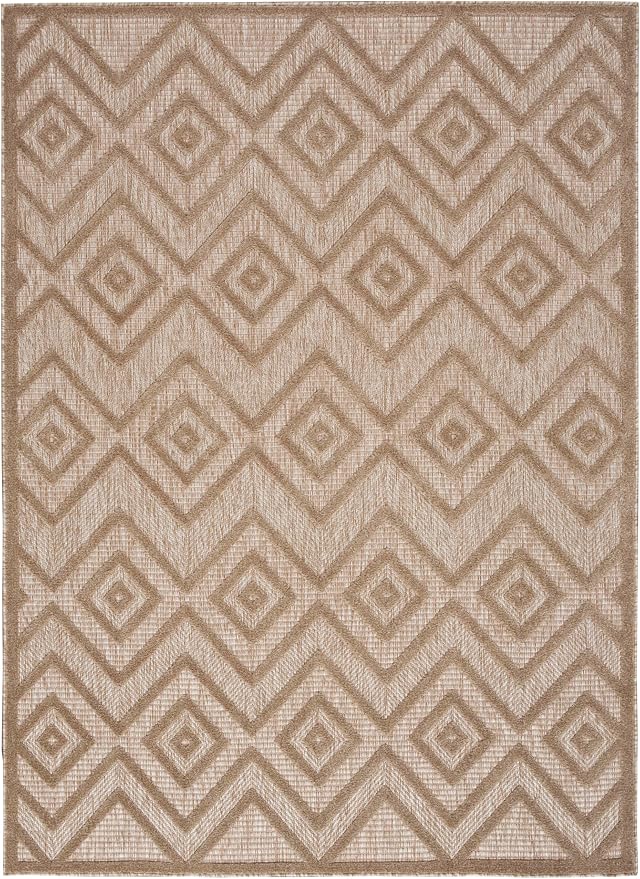 Nourison Home Versatile Natural Beige 6' x 9' Area Rug - Easy Clean, Non Shedding, Bed Room, Living Room, Dining Room, Kitchen (6' x 9')