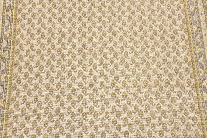 Unique Loom Williamsburg Collection Traditional Border with Dotted Center Area Rug, Rectangular 5' 0" x 8' 0", Beige/Yellow