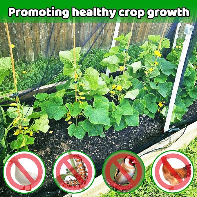 2 Pack 10 x 20 FT Mosquito Netting,Garden Mesh Netting Barrier,Balcony Privacy Screen Plant Covers for Patio Vegetables Fruits Flowers Protection