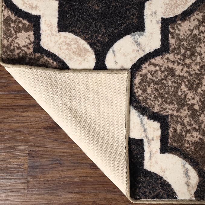 Superior Indoor Washable Rugs, Oversize Area Rug, 12'x15', B Ivory | Modern Geometric Trellis Floor Décor, Easy Care High Traffic Areas Living Dining Room, Bedroom, Entryway, Viking Collection