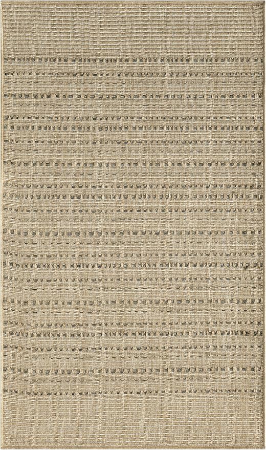 Nourison Home Tulum Taupe 2' x 3' Area Rug - Easy Clean, Non Shedding, Bed Room, Living Room, Dining Room, Kitchen (2' x 3')