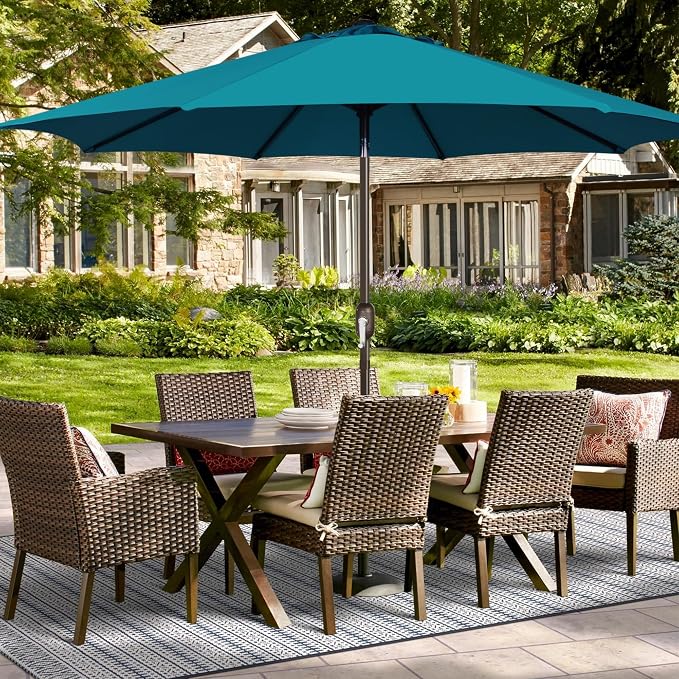 Blissun 9ft Patio Umbrella Replacement Canopy, Market Umbrella Top, Outdoor Table Umbrella Canopy for 8 Ribs, Canopy Only