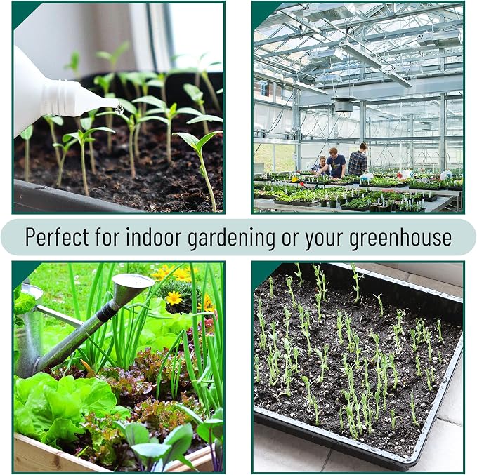 Mr. Pen- Seed Starter Trays, 5 Pack, 17"x10"x2.4" | Durable Plastic Growing Trays, Stackable and Reusable Seedling Starter Kits for Indoor, Outdoor, Greenhouse Gardening