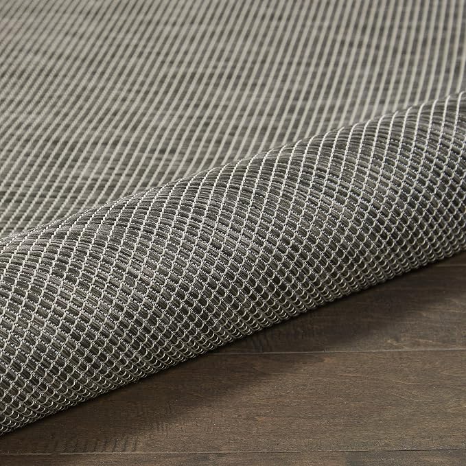 Nourison Home Positano Charcoal 4' x 6' Area Rug - Easy Clean, Non Shedding, Bed Room, Living Room, Dining Room, Kitchen (4' x 6')