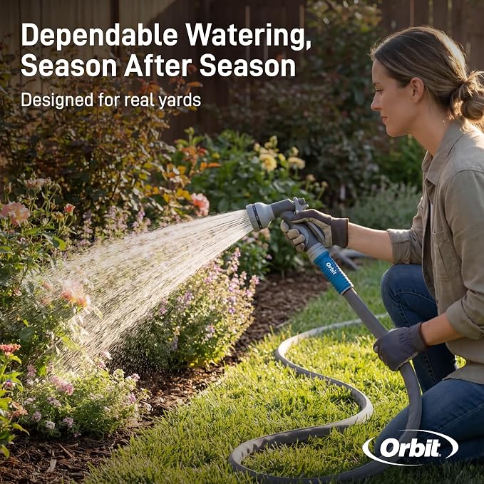 Orbit 33185 ExoJacket Heavy Duty Fabric Garden Hose, 50-Foot x 5/8-Inch
