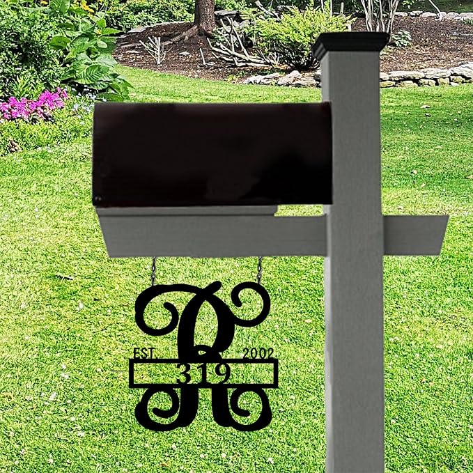PK Décor Personalized Garden Flag for Outside - Decorative Welcome Last Name Personalized Metal ACM Yard Sign - 14 inch - Customized All Seasons Family Established Garden Flag Stand Option
