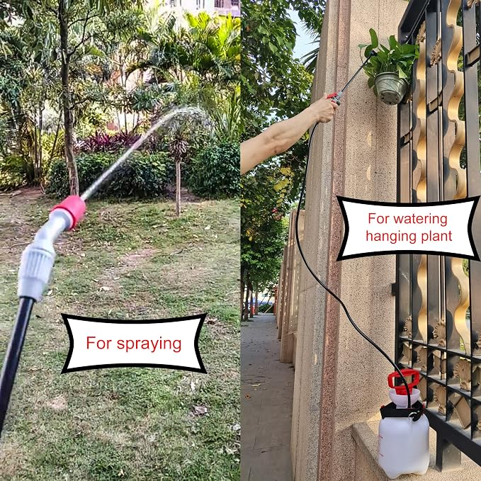 Watering Can Device for Watering Hanging Plant Basket Hard to Reach High Plant Watering Bottle Sprayer for Indoor or Garden 2L(0.5Gal)