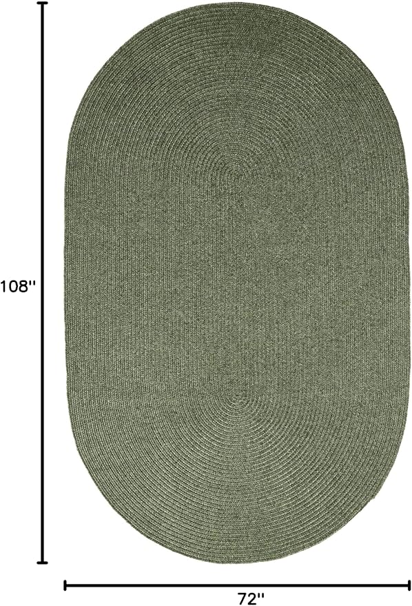 Superior Jute Oval Indoor Area Rug, Green