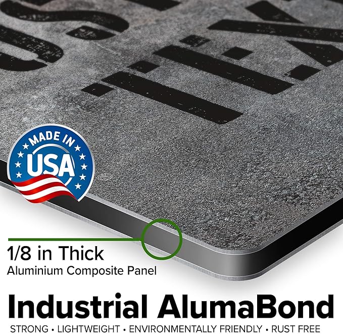 Custom Sign, Custom Street Sign, 11 Font Colors, 13 Font Styles, 4 Hole Options, 22 Sizes, 12x12 Inches, Rust Free DiBound, Fade Resistant, Made in USA by My Sign Center (Grunge Metal)