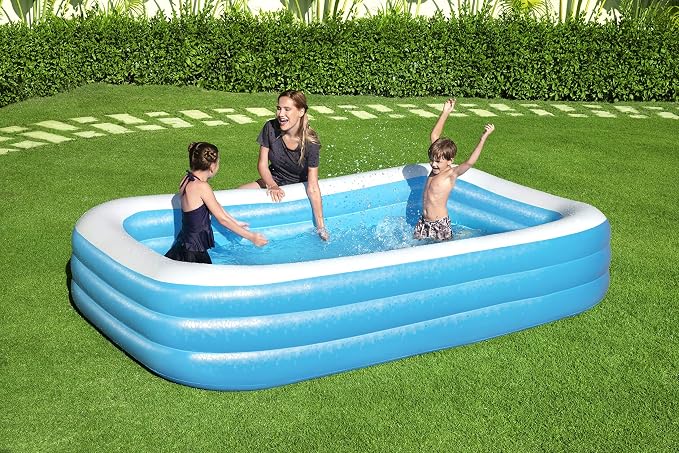 Bestway H2OGO! Blue Rectangular Inflatable Family Pool (10' x 6' x 22")