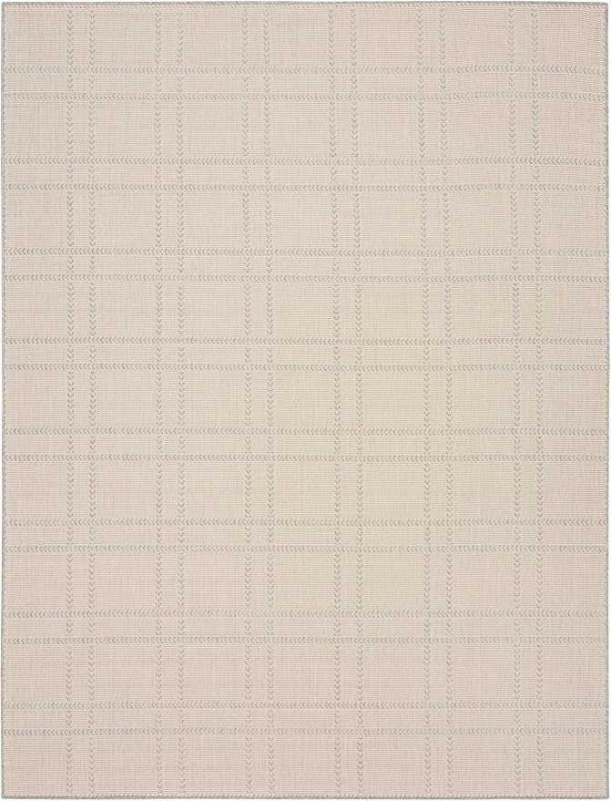 Nourison Home Horizon Indoor/Outdoor Grey 9' x 12' Area Rug - Easy Clean, Non Shedding, Bed Room, Living Room, Dining Room, Kitchen (9' x 12')