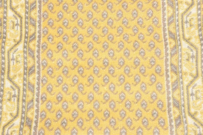 Unique Loom Williamsburg Collection Traditional Border with Dotted Center Area Rug, Runner 2' 9" x 9' 10", Yellow/Beige