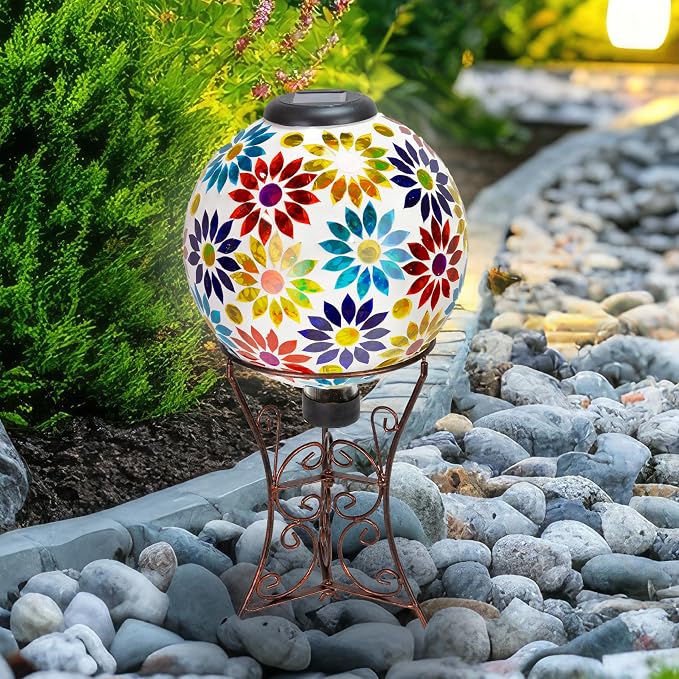 Sunnydaze Gazing Ball Stand with Scroll Design, 11.5-Inch, Bronze, Set of 6 | Steel Garden Globe Stand for 10-12-Inch Gazing Balls, Patio, Deck, Sunroom, or Backyard Decoration Accessory