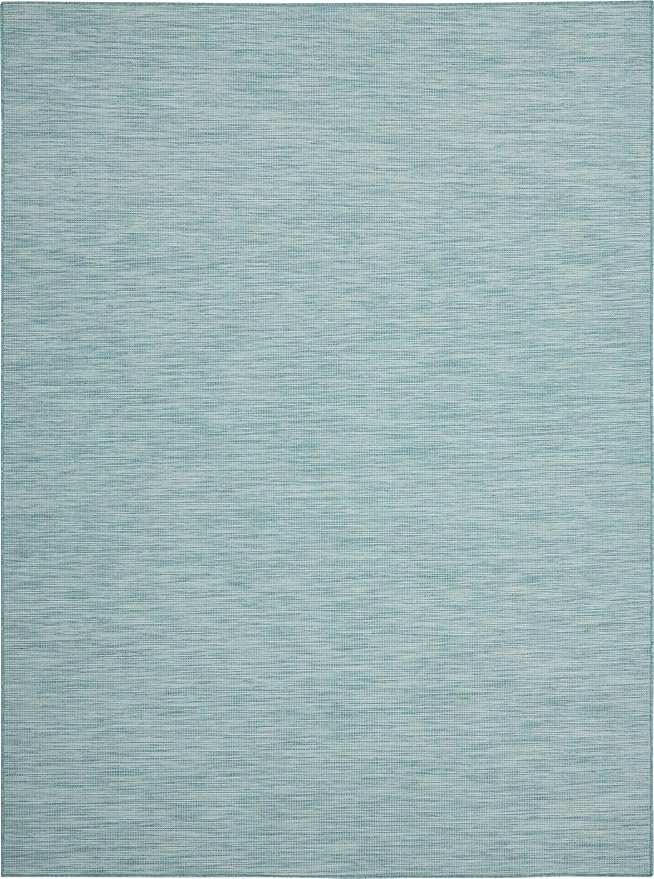 Nourison Home Positano Aqua 9' x 12' Area Rug - Easy Clean, Non Shedding, Bed Room, Living Room, Dining Room, Kitchen (9' x 12')