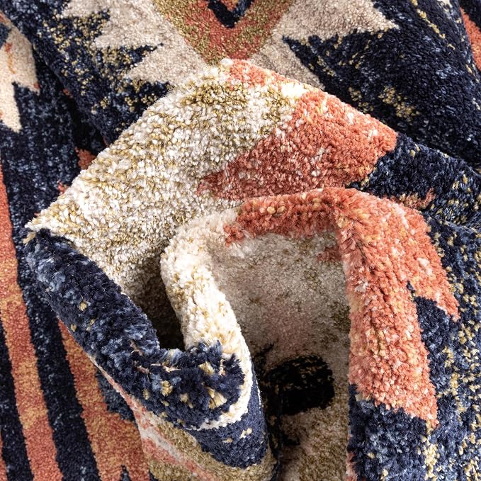 Well Woven Tulsa Lea Blue Traditional Southwestern Tribal 7'10" x 9'10" Area Rug