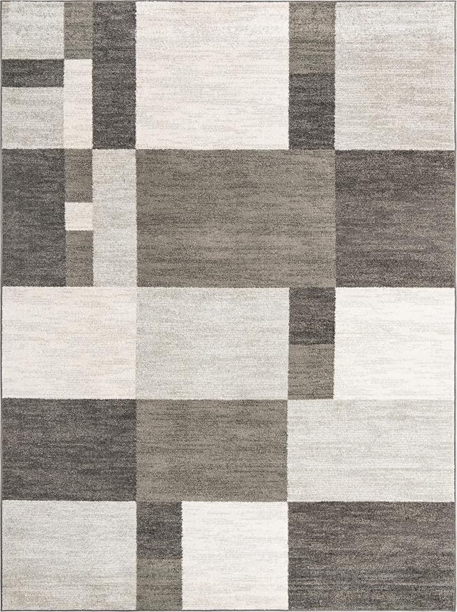 Unique Loom Autumn Collection Area Rug - Providence (7' 10" x 10' Rectangle, Gray/ Ivory)