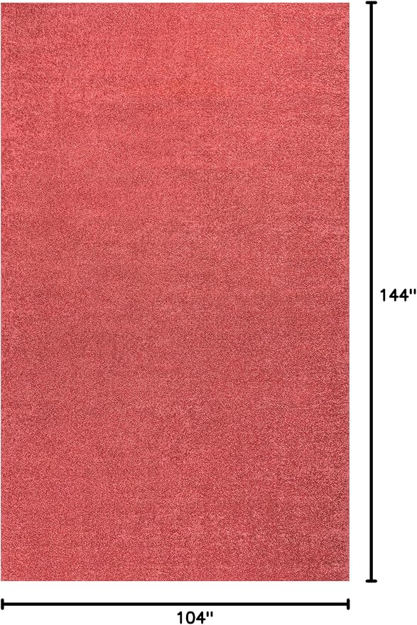 JONATHAN Y Haze Solid Low-Pile Red Indoor Area Rug 9x12, Coastal,Bohemian,Minimalist,Classic, Easy-Cleaning for Living Room,Bedroom,Kitchen,Pet Friendly,Non-Shedding (SEU100E-9)