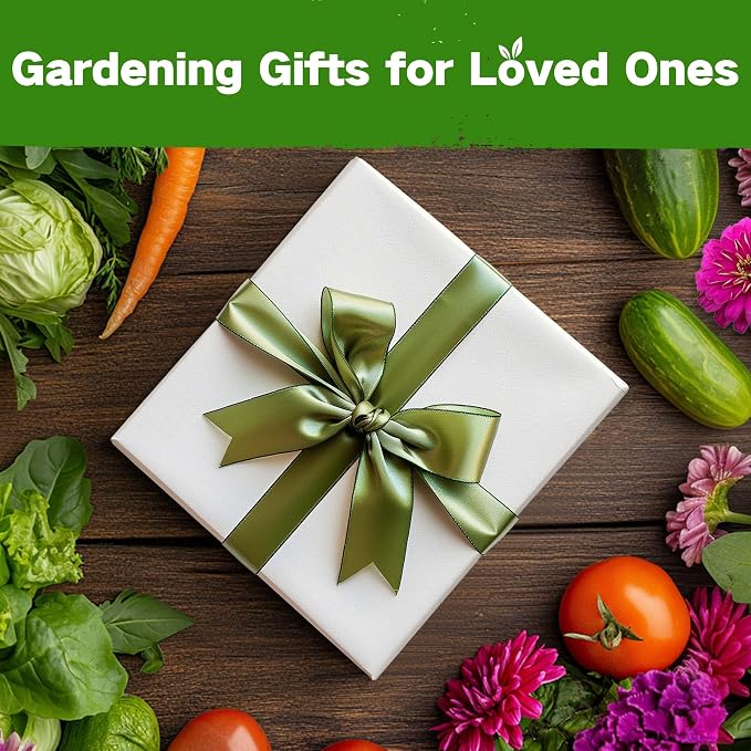 Lush&Dew Raised Garden Bed Heirloom Seed Bank, 32 Type 30000+ Non-GMO Seeds | USA-Sourced Seeds for Planting Vegetables Herbs Fruits, Gardening Gifts for Women Men, Survival Seed Vault Kit, Food Supplies