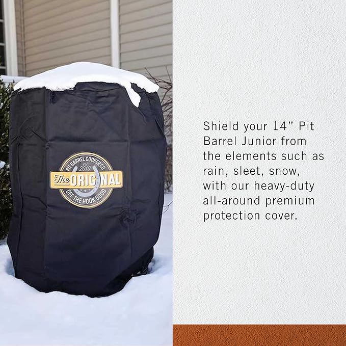 Pit Barrel Cooker Junior Premium Cover for the 14" Pit Barrel Cooker Junior | Durable, Weather-Proof Grill Cover | Machine Washable | for the 14 Inche Pit Barrel Junior