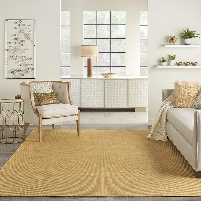 Nourison Home Positano Yellow 4' x 6' Area Rug - Easy Clean, Non Shedding, Bed Room, Living Room, Dining Room, Kitchen (4' x 6')