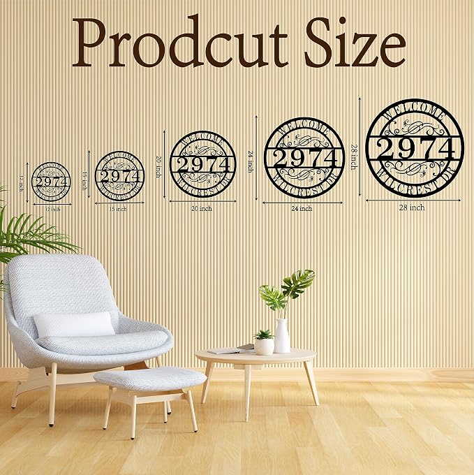 Personalized Address Sign,House Number Sign,Metal Address Sign,Address Plaque,Home Number Sign, Custom Address Decor,Address Yard Sign,Address Numbers for House