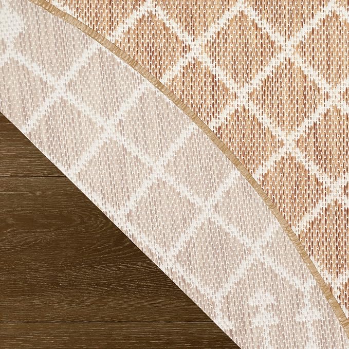 Nourison Home Positano Jute 6' x Round Area Rug - Easy Clean, Non Shedding, Bed Room, Living Room, Dining Room, Kitchen (6' x Round)