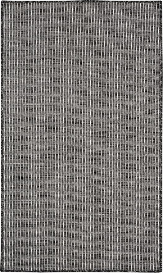 Nourison Home Positano Charcoal 3' x 5' Area Rug - Easy Clean, Non Shedding, Bed Room, Living Room, Dining Room, Kitchen (3' x 5')
