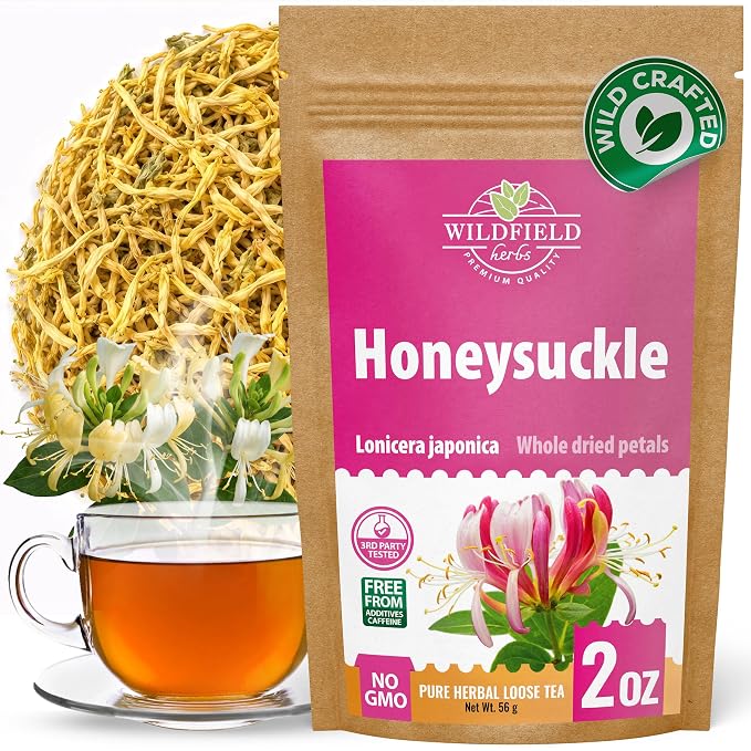 2 oz. Dried Honeysuckle Buds Herbal Tea (Lonicera Japonica) - 56g Honeysuckle Flower Herb Tea Té De Madreselva