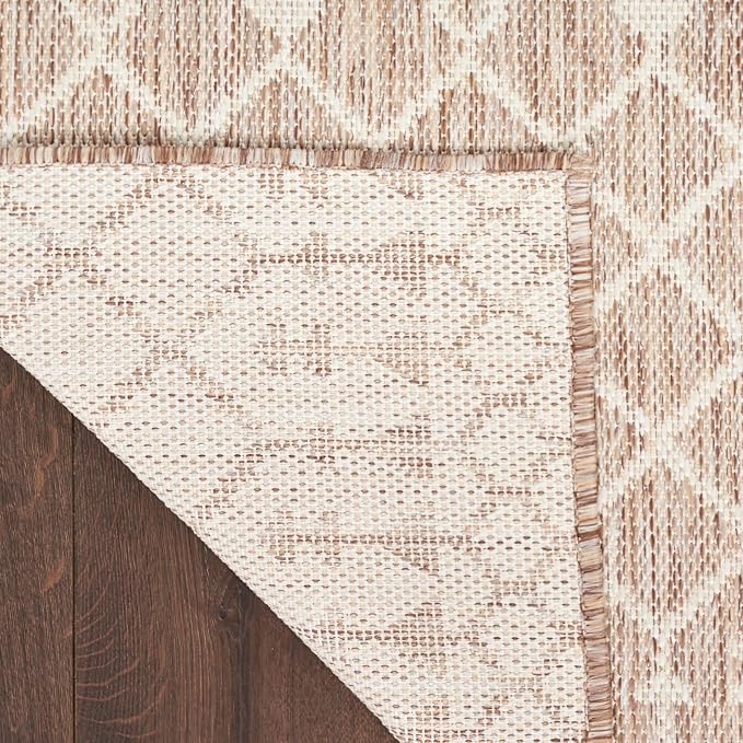Nourison Home Positano Beige 2'2" x 8' Area Rug - Easy Clean, Non Shedding, Bed Room, Living Room, Dining Room, Kitchen (8' Runner)