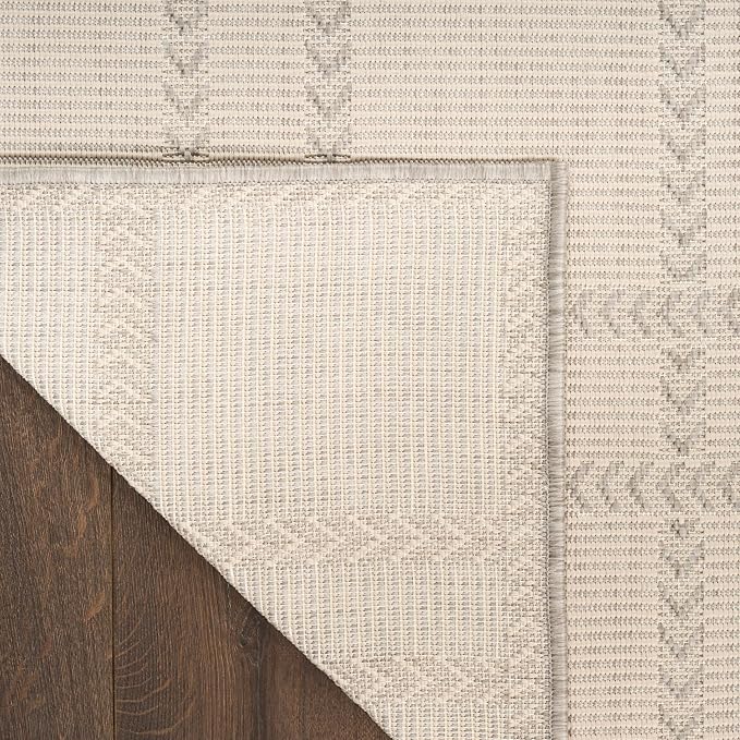 Nourison Home Horizon Indoor/Outdoor Grey 2'2" x 8' Area Rug - Easy Clean, Non Shedding, Bed Room, Living Room, Dining Room, Kitchen (8' Runner)