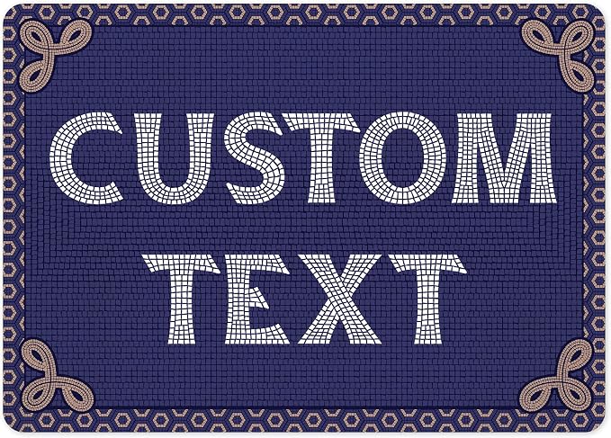 Custom Sign, Custom Street Sign, 11 Font Colors, 13 Font Styles, 4 Hole Options, 22 Sizes, 10x14 Inches, Rust Free DiBound, Fade Resistant, Made in USA by My Sign Center (Fauxsaic 1)