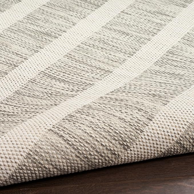 Nourison Home Positano Grey Ivory 5' x 7' Area Rug - Easy Clean, Non Shedding, Bed Room, Living Room, Dining Room, Kitchen (5' x 7')