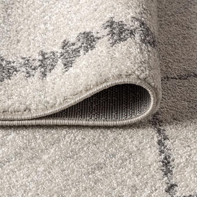 JONATHAN Y Zaina Moroccan Beni Souk Cream/Gray Indoor Area Rug, 5x8, Contemporary, Modern, Easy-Cleaning for Living Room, Bedroom, Kitchen, Pet Friendly, Non-Shedding (MOH203B-5)